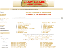 Tablet Screenshot of crazy-list.de